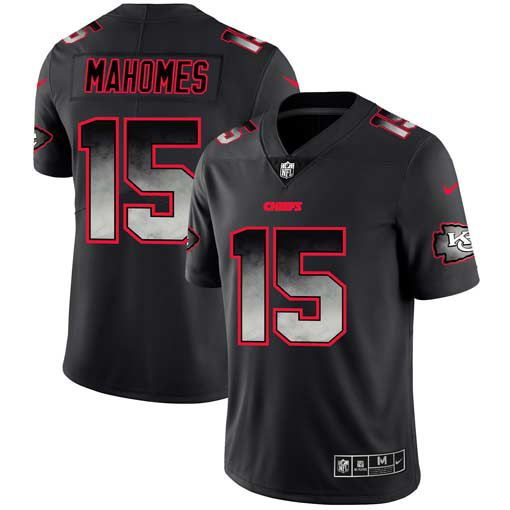 Men Kansas City Chiefs #15 Mahomes Nike Teams Black Smoke Fashion Limited NFL Jerseys->san francisco 49ers->NFL Jersey